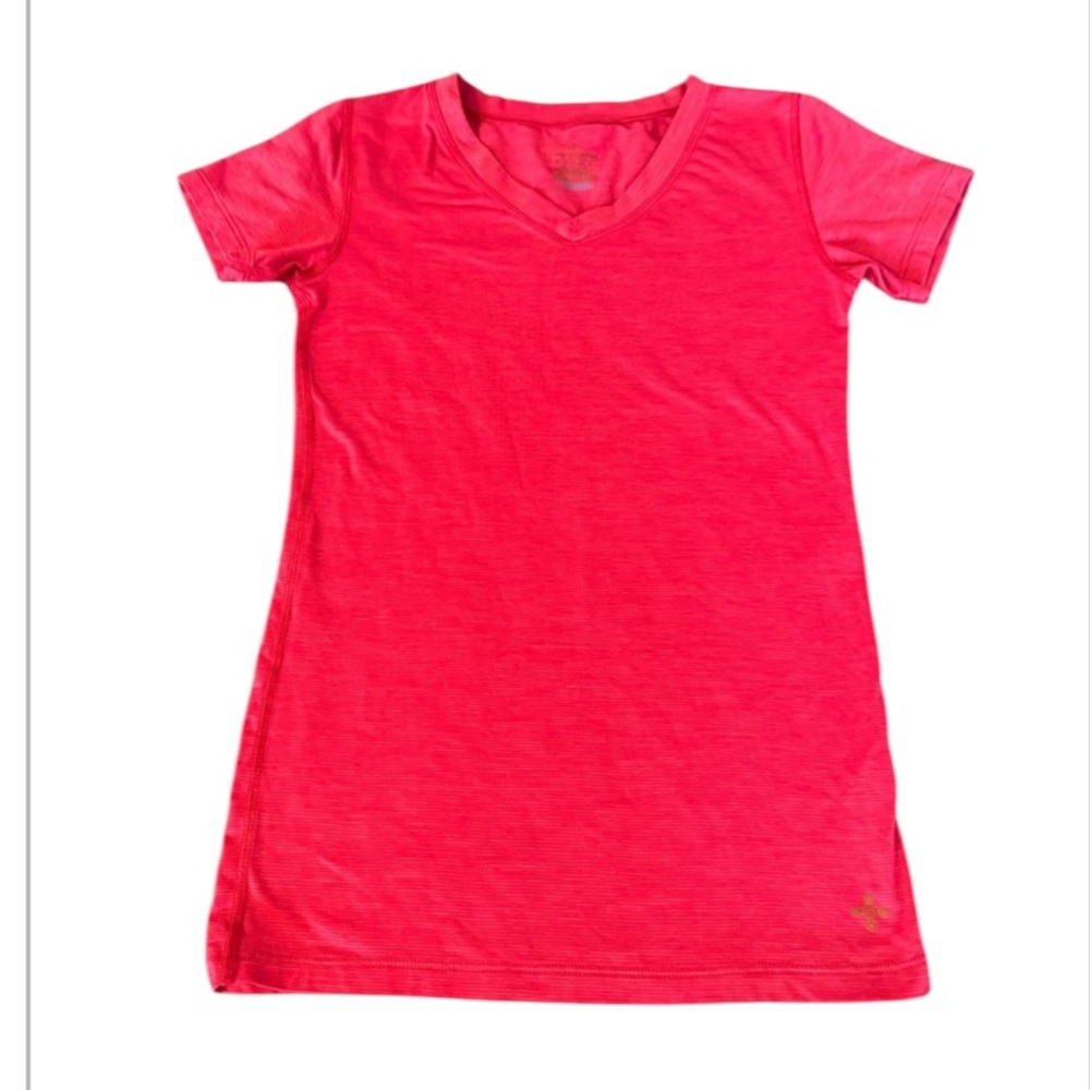 Tommie Copper Hot Pink Cool Copper V-Neck Short Sleeve Shirt Size M